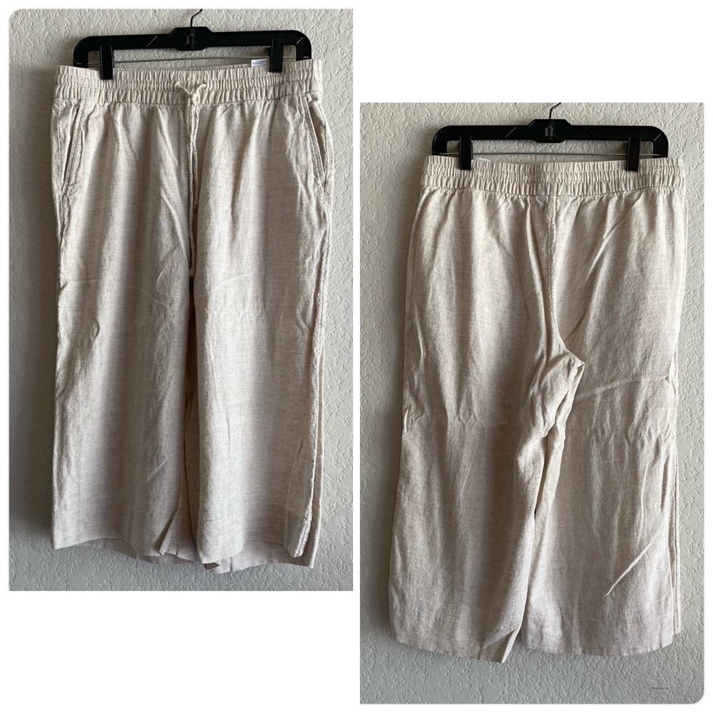 Banana Republic Light Beige Wide-Leg Pants